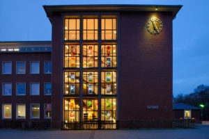 Rathaus Herten in the evening light, Herten, North Rhine-Westphalia, Germany Rathaus Herten in the evening light, Herten, North Rhine-Westphalia, Germany